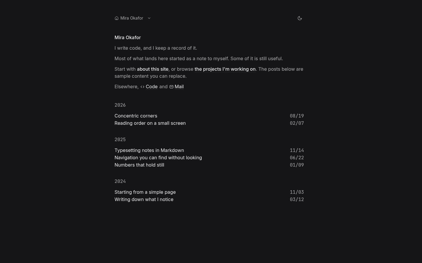 Personal Blog